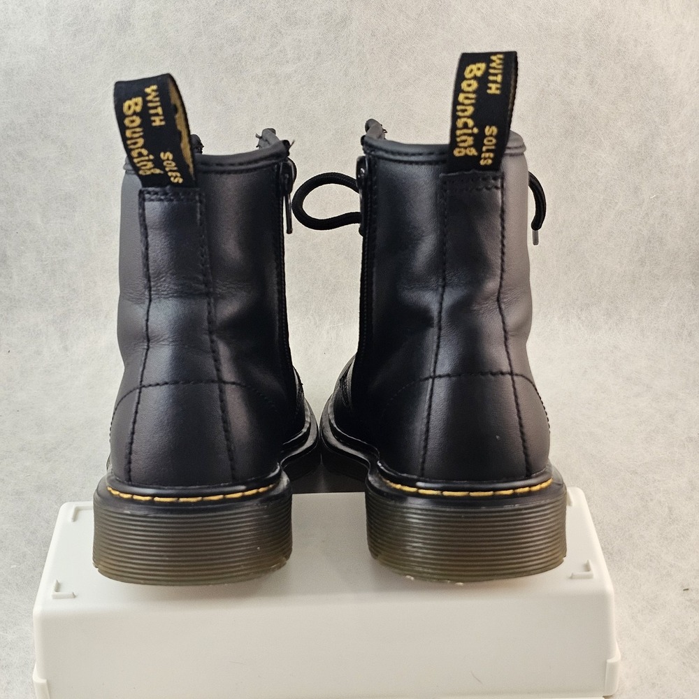 Dr. Martens Black Bouncing Sole Boots W Size 5 Goth Punk Grunge - Picture 2 of 9